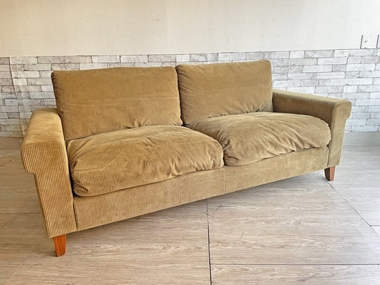 トラックファニチャー TRUCK FURNITURE FK ソファ FK SOFA 3シーター 三人掛け コーデュロイ ウォールナット無垢材 ●