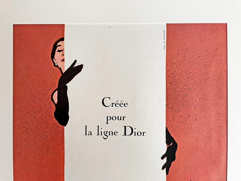 クリスチャンディオール Christian Dior ランジェリー la ligne ビンテージポスター 37×44cm アートフレーム EUREKA購入 定価￥46,200- ●