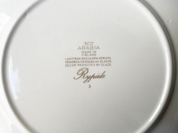 アラビア ARABIA ルパレ rypale ケーキプレート 17cm ベージュ ライヤ ウォシッキネン ヨーラン バック フィンランド 北欧食器 A ■