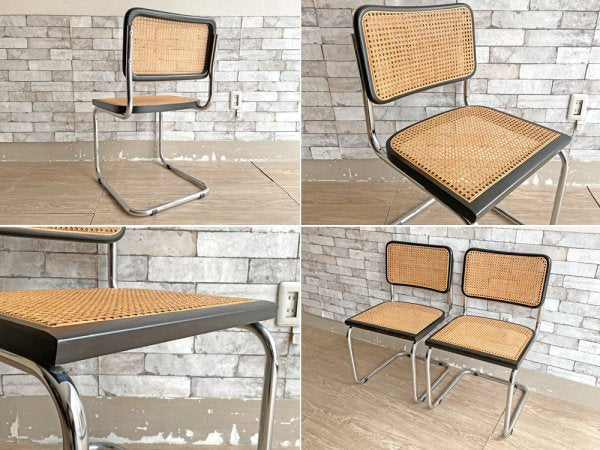 スティールライン steelline チェスカチェア CescaChair マルセルブロイヤー Marcel L Breuer ラタン バウハウス リプロダクト品 A ●