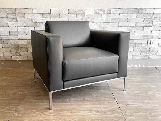 カッシーナイクスシー Cassina ixc グラブラージ 1Pソファ grab large 本革 イクスシーR＆D 展示美品 イタリアモダン 定価￥580,800～ ●