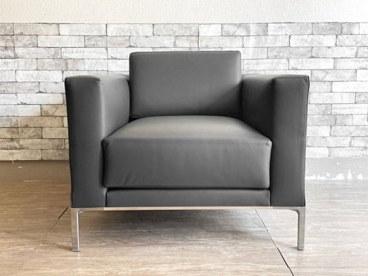 カッシーナイクスシー Cassina ixc グラブラージ 1Pソファ grab large 本革 イクスシーR＆D 展示美品 イタリアモダン 定価￥580,800～ ●