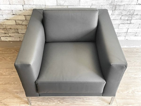 カッシーナイクスシー Cassina ixc グラブラージ 1Pソファ grab large 本革 イクスシーR＆D 展示美品 イタリアモダン 定価￥580,800～ ●