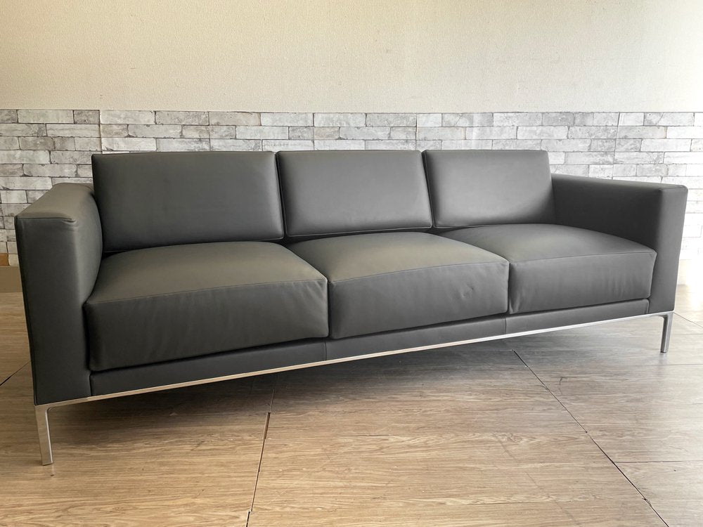 カッシーナイクスシー Cassina ixc グラブラージ 3Pソファ grab large 本革 イクスシーR＆D 展示美品 イタリアモダン 定価￥1,149,500～ ●