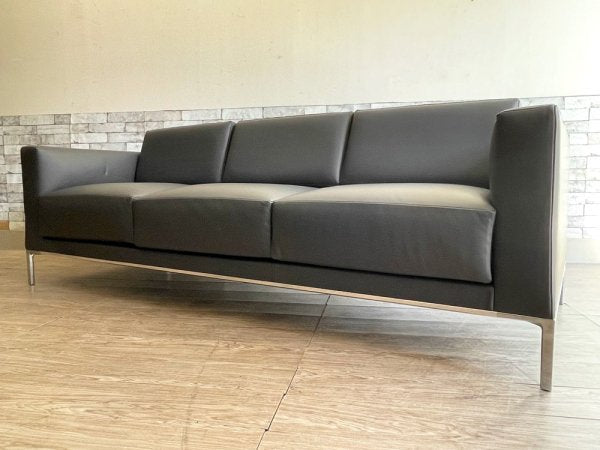 カッシーナイクスシー Cassina ixc グラブラージ 3Pソファ grab large 本革 イクスシーR＆D 展示美品 イタリアモダン 定価￥1,149,500～ ●