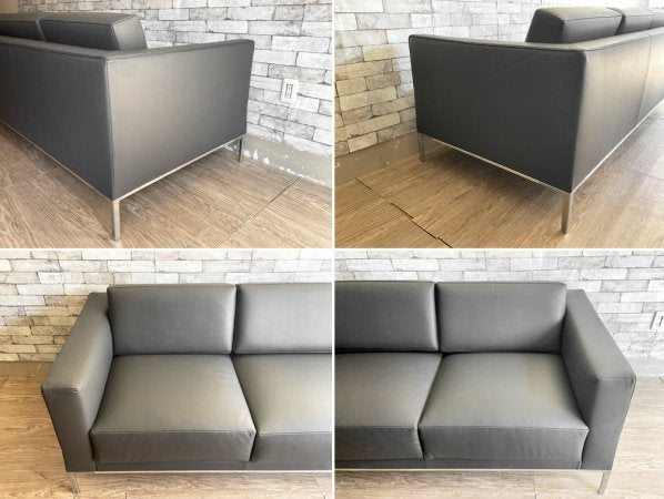 カッシーナイクスシー Cassina ixc グラブラージ 3Pソファ grab large 本革 イクスシーR＆D 展示美品 イタリアモダン 定価￥1,149,500～ ●