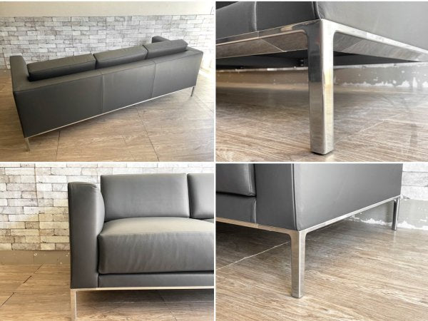 カッシーナイクスシー Cassina ixc グラブラージ 3Pソファ grab large 本革 イクスシーR＆D 展示美品 イタリアモダン 定価￥1,149,500～ ●