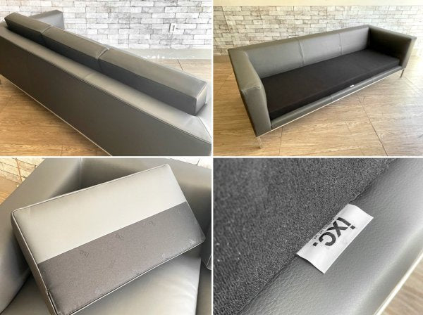 カッシーナイクスシー Cassina ixc グラブラージ 3Pソファ grab large 本革 イクスシーR＆D 展示美品 イタリアモダン 定価￥1,149,500～ ●