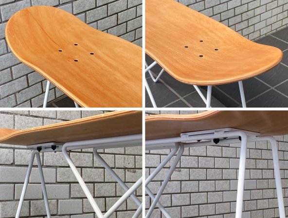 メイドバイセブンリユース MADE BY SEVEN -REUSE- スケートデッキスツール SKATE DECK STOOL プライウッド×スチール ■