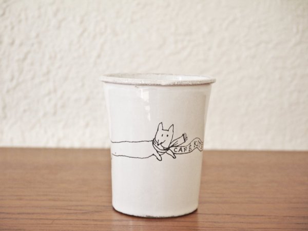 アスティエ・ド・ヴィラット Astier de Villatte メゾンキツネ MAISON KITSUNE カフェキツネ CAFE KITSUNE カップ 2018年限定 箱付 フランス ◇