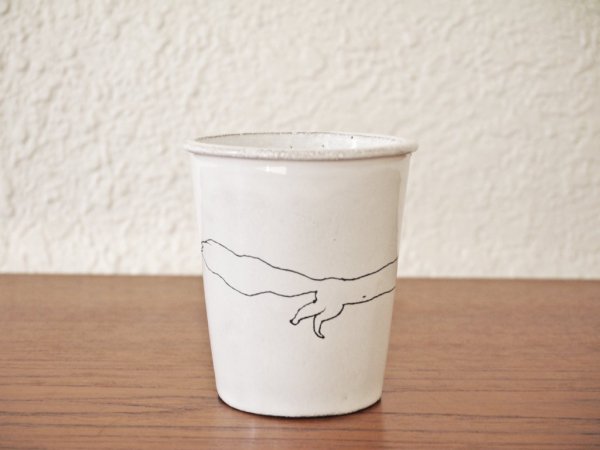 アスティエ・ド・ヴィラット Astier de Villatte メゾンキツネ MAISON KITSUNE カフェキツネ CAFE KITSUNE カップ 2018年限定 箱付 フランス ◇