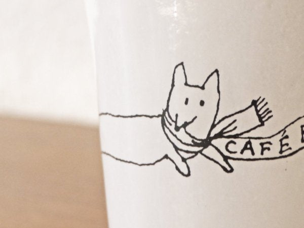 アスティエ・ド・ヴィラット Astier de Villatte メゾンキツネ MAISON KITSUNE カフェキツネ CAFE KITSUNE カップ 2018年限定 箱付 フランス ◇