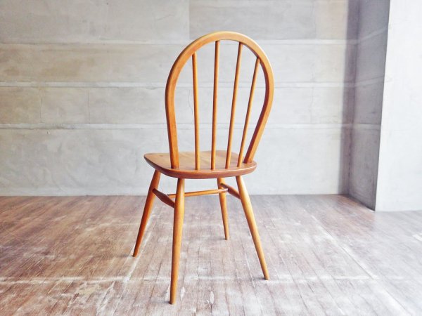 アーコール Ercol フープバックチェア スポークバックチェア ダイニングチェア エルム材 UKビンテージ 英国家具 ♪