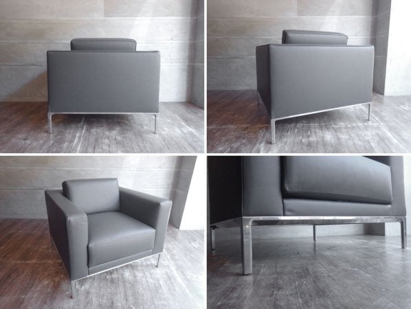 カッシーナイクスシー Cassina ixc グラブラージ 1P ソファ grab large 本革 展示美品 イタリアモダン 定価￥580,800～ ♪