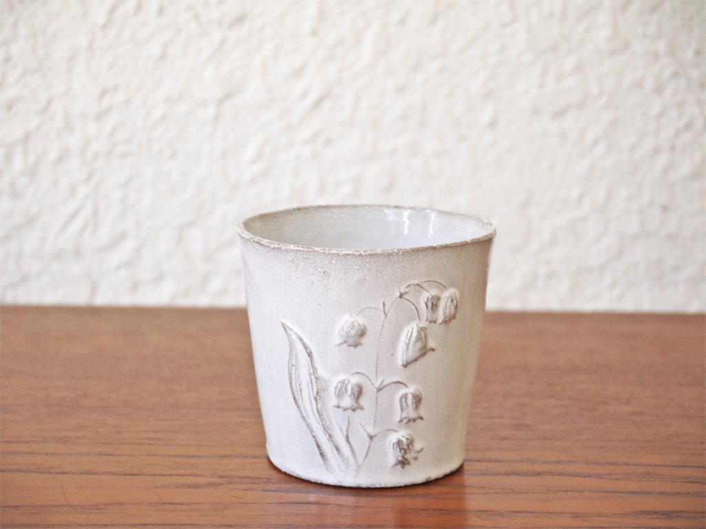 アスティエ・ド・ヴィラット Astier de Villatte フルール Fleurs カップ 蝶 スズラン フランス B ◇