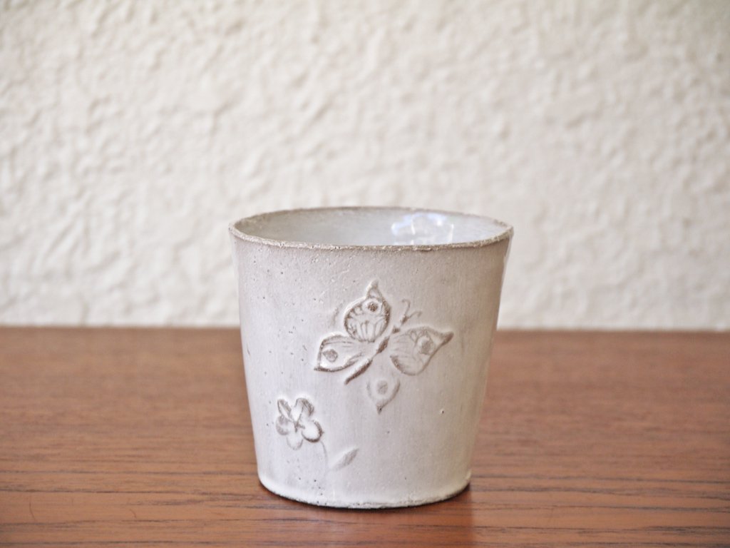 アスティエ・ド・ヴィラット Astier de Villatte フルール Fleurs カップ 蝶 スズラン フランス B ◇