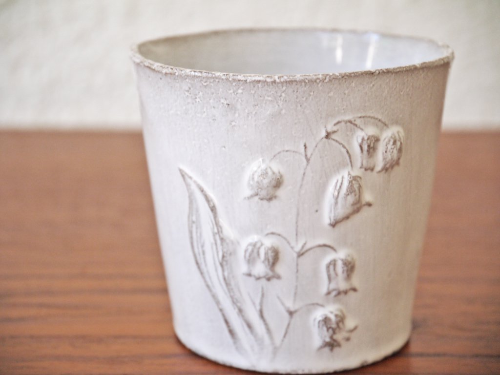 アスティエ・ド・ヴィラット Astier de Villatte フルール Fleurs カップ 蝶 スズラン フランス B ◇