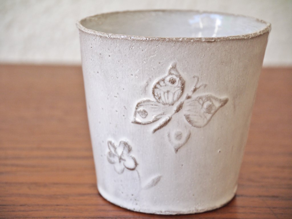 アスティエ・ド・ヴィラット Astier de Villatte フルール Fleurs カップ 蝶 スズラン フランス B ◇