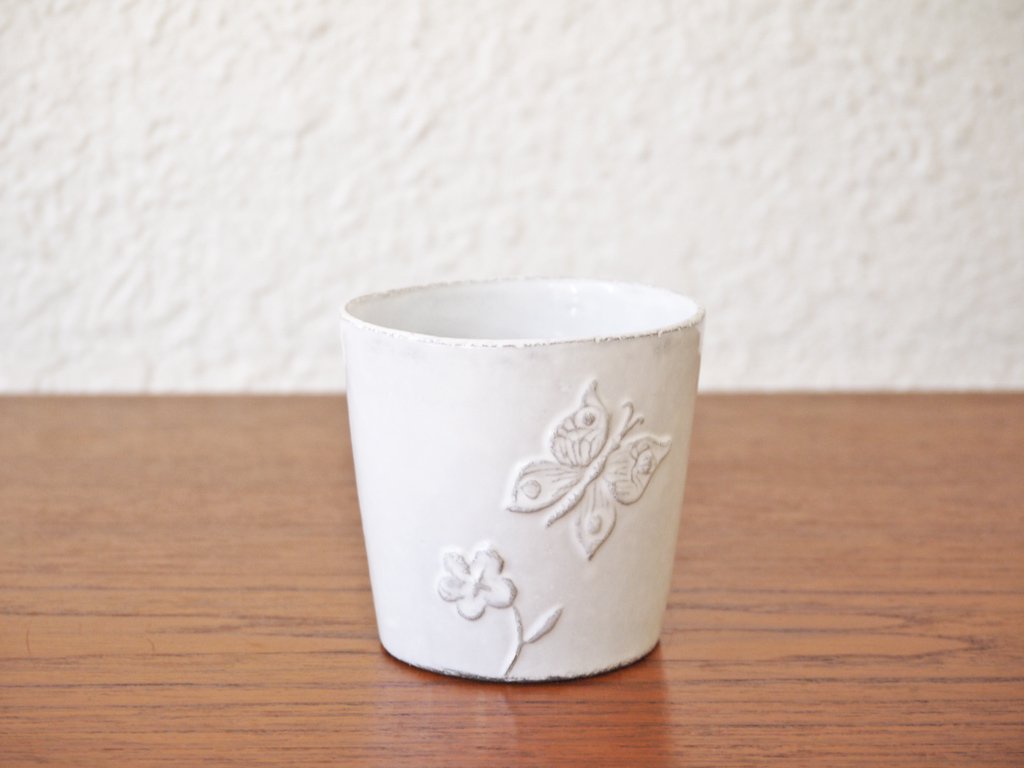 アスティエ・ド・ヴィラット Astier de Villatte フルール Fleurs カップ 蝶 スズラン フランス A ◇