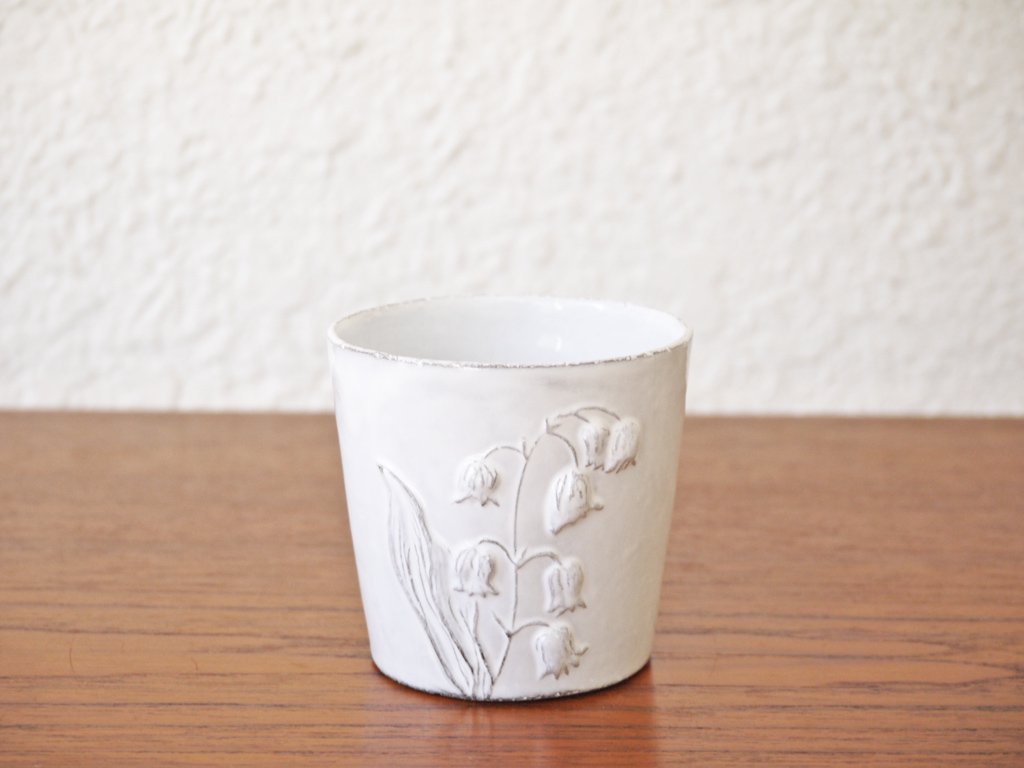 アスティエ・ド・ヴィラット Astier de Villatte フルール Fleurs カップ 蝶 スズラン フランス A ◇