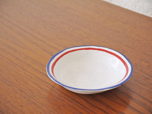 アスティエ・ド・ヴィラット Astier de Villatte トリコロール Tricolore ミニプレート ソーサー 11.5cm COMMUNE DE PARIS フランス ◇