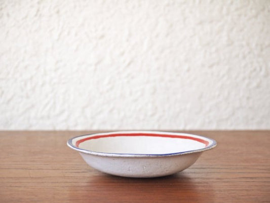 アスティエ・ド・ヴィラット Astier de Villatte トリコロール Tricolore ミニプレート ソーサー 11.5cm COMMUNE DE PARIS フランス ◇