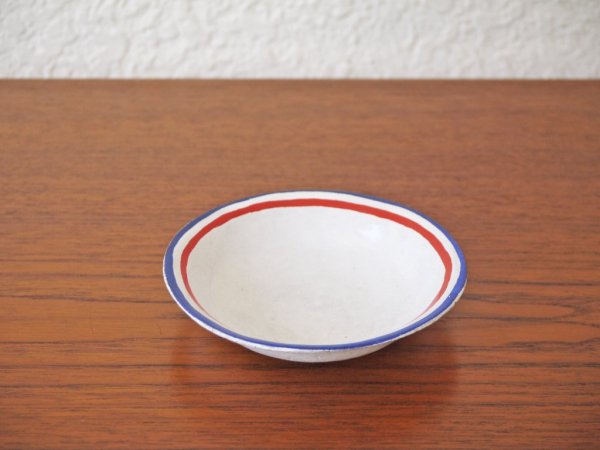 アスティエ・ド・ヴィラット Astier de Villatte トリコロール Tricolore ミニプレート ソーサー 11.5cm COMMUNE DE PARIS フランス ◇