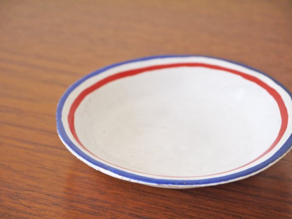 アスティエ・ド・ヴィラット Astier de Villatte トリコロール Tricolore ミニプレート ソーサー 11.5cm COMMUNE DE PARIS フランス ◇