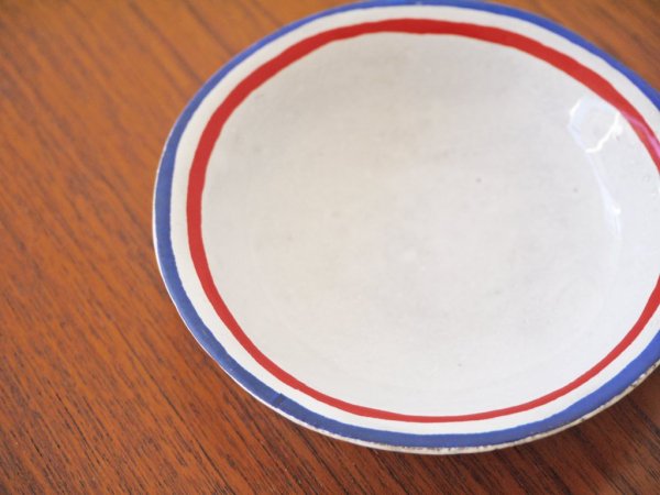 アスティエ・ド・ヴィラット Astier de Villatte トリコロール Tricolore ミニプレート ソーサー 11.5cm COMMUNE DE PARIS フランス ◇