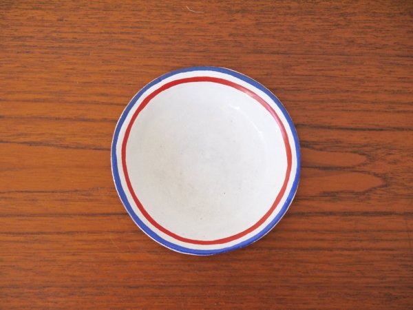 アスティエ・ド・ヴィラット Astier de Villatte トリコロール Tricolore ミニプレート ソーサー 11.5cm COMMUNE DE PARIS フランス ◇