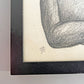 大橋歩 平凡パンチ 肉筆画 鉛筆画 額装品 13×15cm 人物画 パンチパーマ 髭 タートルネック 男 ●