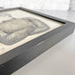 大橋歩 平凡パンチ 肉筆画 鉛筆画 額装品 13×15cm 人物画 パンチパーマ 髭 タートルネック 男 ●