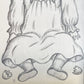 大橋歩 平凡パンチ 肉筆画 鉛筆画 額装品 10.5×15cm 人物画 赤ちゃん ●