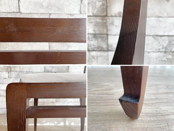 エーフラット a.flat モダンチャイニーズチェア Modern Chainese Chair ダイニングチェア 2脚セット ダークブラウン アジアンモダン 廃番 定価総額￥61,600- ●