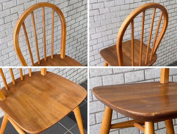 アーコール Ercol ビンテージ フープバック ダイニングチェア エルム材 英国家具 UKビンテージ ■