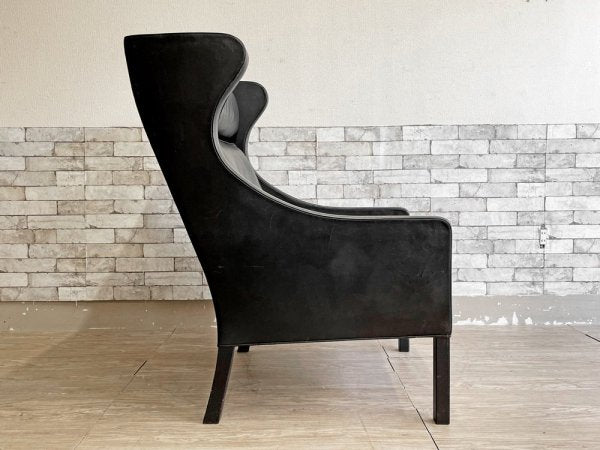 フレデリシア FREDERICIA 2204 ウイングバックチェア 2204 Wing Back Chair  レザー ブラック ボーエモーエンセン ビンテージ 現状品●