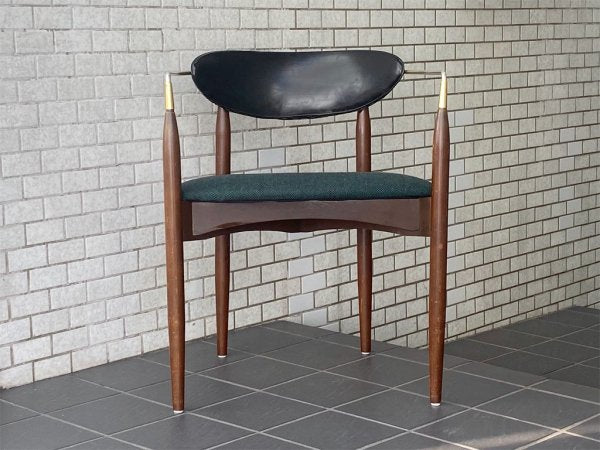 コダウッド KODA WOOD ヴァイカウントチェア Viscount Chair ウォールナット 真鍮 ダン・ジョンソン ミッドセンチュリーモダン USビンテージ ■