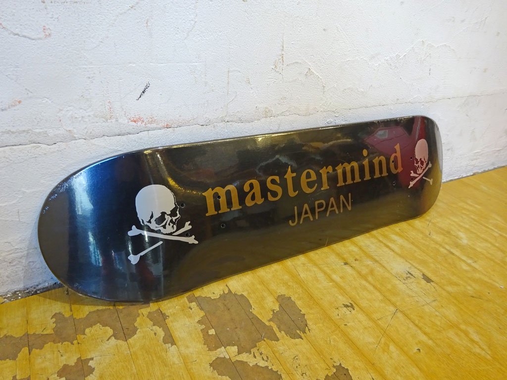 マスターマインド ジャパン Master mind japan スケートデッキ ブラック SK8 Skateboard ツイン 未使用 伊勢丹限定 ★