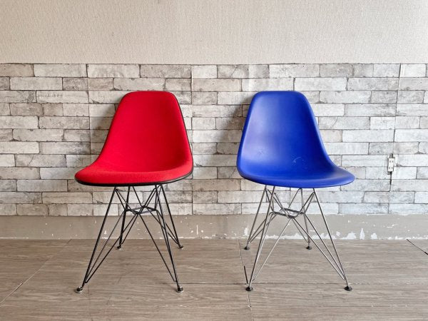 ヴィトラ Vitra サイドシェルチェア エッフェルベース ポリプロピレン製 ブルー C&R イームズ ミッドセンチュリーデザイン ●