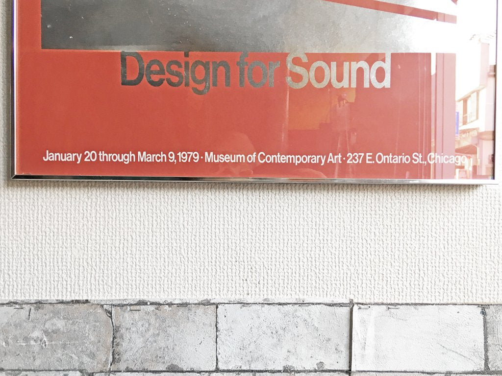 バング&オルフセン Bang&Olufsen ビンテージポスター Design for Sound シカゴ現代美術館 1979年 Jacob Jensen 額装 ●