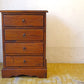 アジアン家具 Asian Furniture チーク無垢材 サイドチェスト 4dr 小抽斗 リゾートスタイル ★