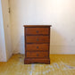 アジアン家具 Asian Furniture チーク無垢材 サイドチェスト 4dr 小抽斗 リゾートスタイル ★