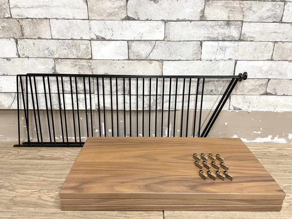 ストリング String ベーシック シェルフシステム サイドパネル フロアタイプ 3段 H86cm ニルス・ストリ二ング Nils Strinning デザイン ウォールナット 北欧家具 ●
