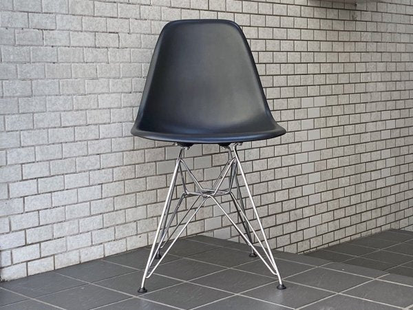 ヴィトラ vitra. サイドシェルチェア エッフェルベース DSR ブラックＳ ポリプロピレン製 C&Rイームズ ミッドセンチュリー ■