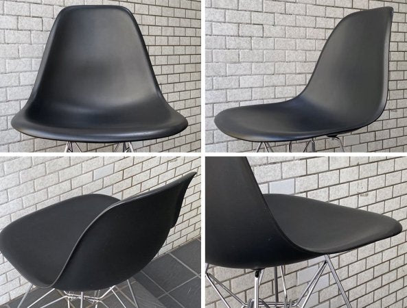 ヴィトラ vitra. サイドシェルチェア エッフェルベース DSR ブラックＳ ポリプロピレン製 C&Rイームズ ミッドセンチュリー ■