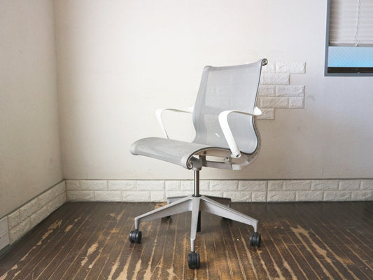 ハーマンミラー Herman Miller セトゥーチェア Setu Chair マルチパーパスチェア グレー メッシュシート 5本脚タイプ  定価￥99,000- 現状品 ◎