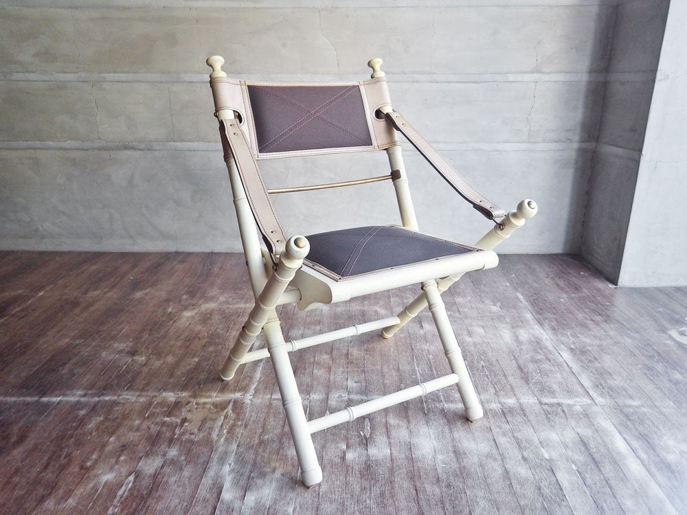 プリズミック アンド ブリル PRIZMIC & BRILL キャンペーンチェア CAMPAIGN CHAIR フォールディングチェア レザー マホガニー材 グランピング アスプルンド取扱 ♪