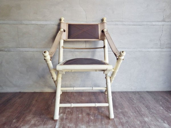 プリズミック アンド ブリル PRIZMIC & BRILL キャンペーンチェア CAMPAIGN CHAIR フォールディングチェア レザー マホガニー材 グランピング アスプルンド取扱 ♪