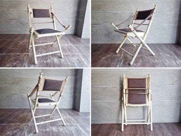 プリズミック アンド ブリル PRIZMIC & BRILL キャンペーンチェア CAMPAIGN CHAIR フォールディングチェア レザー マホガニー材 グランピング アスプルンド取扱 ♪