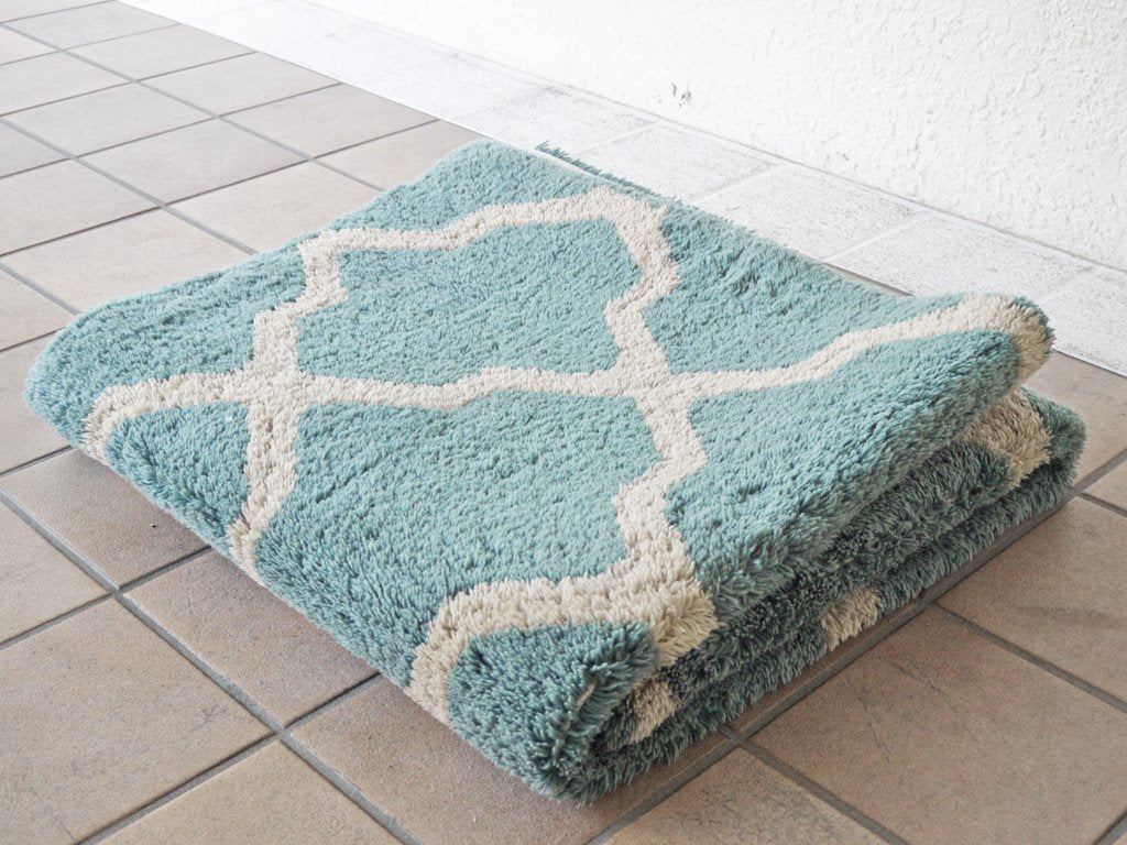 アクメファニチャー ACME Furniture ラインズC ラグマット LINES C RUG 160×120 cm ジオメトリックパターン ライトブルー ◇